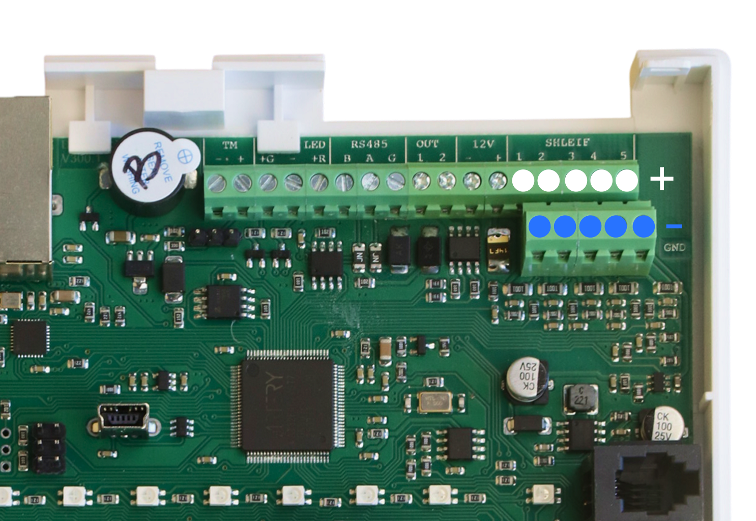 Карта разъёмов ШС X3…X6 на плате контроллера БРО-5 GSM+